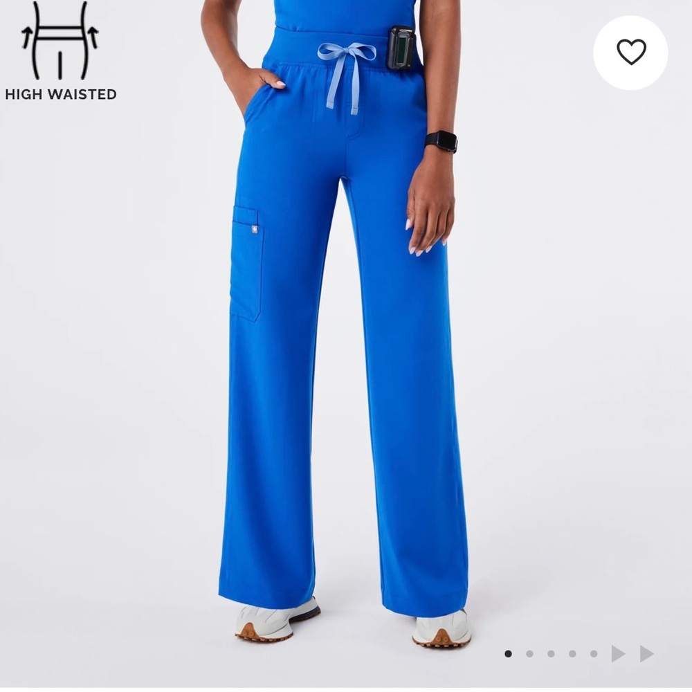 Figs Women's Royal Blue Wide Leg Pants